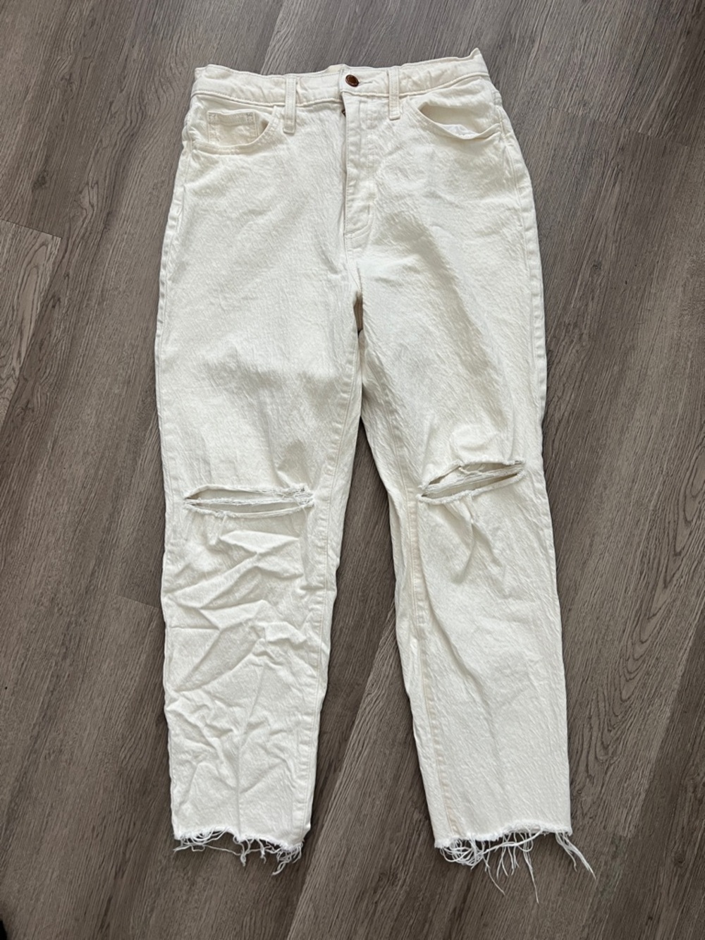 Target White Distressed Boyfriend Jeans